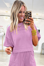 Mint Green Drop Shoulder Boxy Tee and Barrel Pants Set