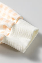 Sky Blue Plaid Baggy Pullover Drawstring Casual Shorts 2pcs Outfit