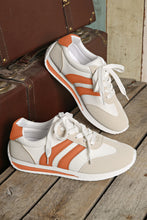 White Patchwork Breathable Lace Up Sneakers