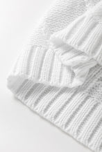 Black Satin Bowknot Cable Knit Top