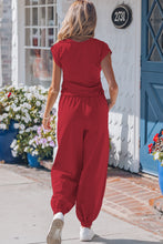 Moonlight Jade Solid Color Cropped Tank Top and Jogger Pants Set