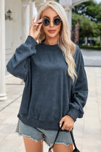 Round Neck Dropped Shoulder Sweatshirt