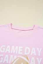 Pink GAME DAY Football Print Casual Sweatshirt