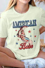 American Babe 4th of July Cowboy Boots Graphic Tee