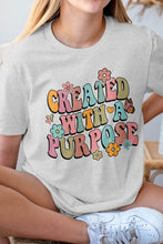 Created with a Purpose, Christian Graphic Tee