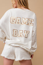 Fleece Terry Football Sequin Patch Sweatshirt