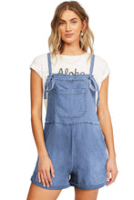 Light Blue Adjustable Knotted Straps Pocketed Denim Overalls