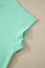 Bonbon Solid V-Neck Tee and Drawstring Plus Size Pants Set