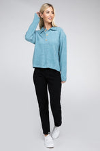 Brushed Melange Hacci Collared Sweater