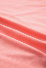 Green Flower Patched Exposed Seam 3/4 Sleeve top