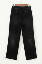 Beau Blue Frayed Cropped Straight Jeans