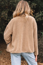 Casual Leopard Print Accent Plush Jacket with Pockets