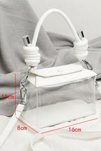 White Minimalism Clear PVC Square Shoulder Bag