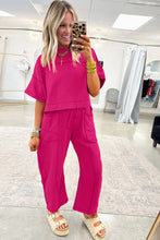 Mint Green Drop Shoulder Boxy Tee and Barrel Pants Set