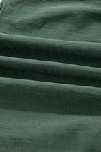 Canton Contrast Ricrac Trim Button V Neck Knotted Bracelet Sleeve Dress