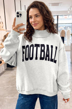Light Grey High Neck GAMEDAY/ FOOTBALL Double Side Printed Reversible Sweatshirt