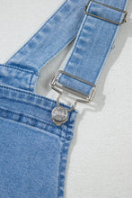 Dusk Blue Pocket Adjustable Straps Denim Overall Dress
