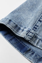 Ashleigh Blue Acid Wash Exposed Seam Drawstring High Waist Jeans