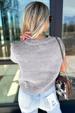 Parchment Bowknot Applique Cap Sleeve Sweater