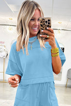 Mint Green Drop Shoulder Boxy Tee and Barrel Pants Set