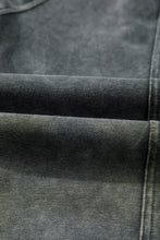 Medium Grey Mineral Wash Jogger Style High Waist Pants