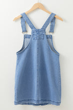 Dusk Blue Pocket Adjustable Straps Denim Overall Dress