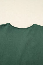 Canton Contrast Ricrac Trim Button V Neck Knotted Bracelet Sleeve Dress