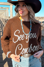 Light Grey Letter Embroidered Graphic Sweater