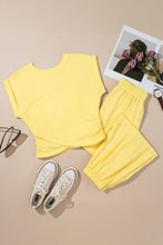 Moonlight Jade Solid Color Cropped Tank Top and Jogger Pants Set