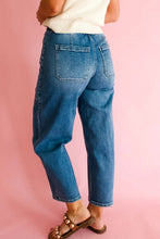 Ashleigh Blue Unique Pockets Drawstring Barrel Jeans