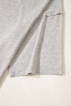 Gray Solid Color Short Sleeve Tee High Waist Shorts Set