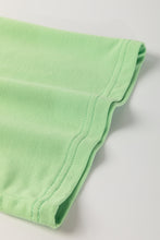 Meadow Mist Green Plus Size V Neck Drop Shoulder Tee Loose Shorts Set