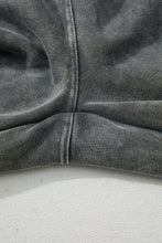 Medium Grey Mineral Wash Jogger Style High Waist Pants