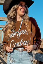 Light Grey Letter Embroidered Graphic Sweater
