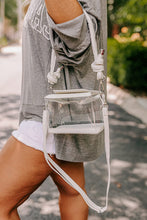 White Minimalism Clear PVC Square Shoulder Bag