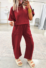 Mint Green Drop Shoulder Boxy Tee and Barrel Pants Set