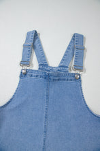 Dusk Blue Pocket Adjustable Straps Denim Overall Dress