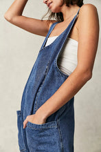 Sail Blue Pocket Adjust Straps Denim Overalls