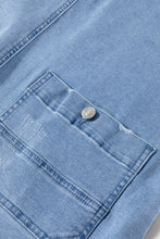 Dusk Blue Pocket Adjustable Straps Denim Overall Dress