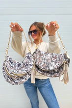 Vineyard Green Camouflage Print Double Zipper Crossbody Bag