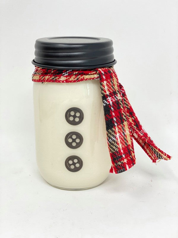 Snowman Christmas Candles   16 oz Jumbo Soy Wax