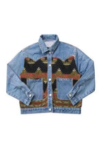 Contrast denim western jacket