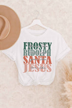 FROSTY RUDOLPH SANTA JESUS GRAPHIC TEE