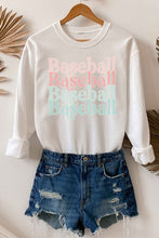 Pastel Print Baseball Sweatshirt