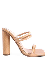 DANDELION HIGH BLOCK HEELED CROC SANDALS