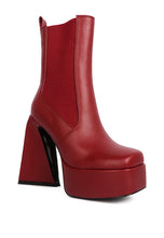 Frosty High Platform Block Heeled Chelsea Boot