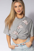 MINERAL WASHED COWBOY HATS SHORT SLEEVE TEE