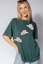 MINERAL WASHED COWBOY HATS SHORT SLEEVE TEE