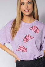 MINERAL WASHED COWBOY HATS SHORT SLEEVE TEE