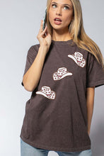 MINERAL WASHED COWBOY HATS SHORT SLEEVE TEE